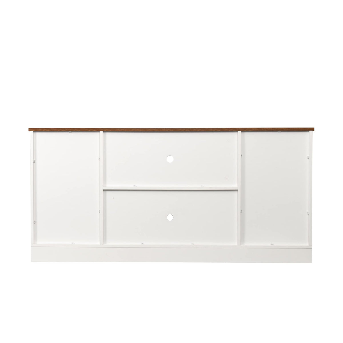 Sliding Barn Door Wood TV Stand with Adjustable Shelves D4723