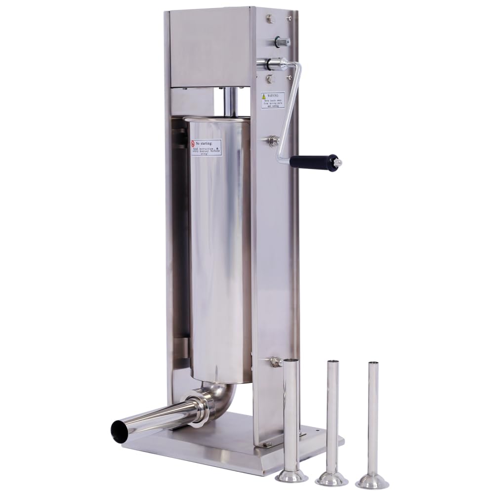 Vertical Stainless Steel Manual Sausage Stuffing Machine with 4 Filling Tubes N386362