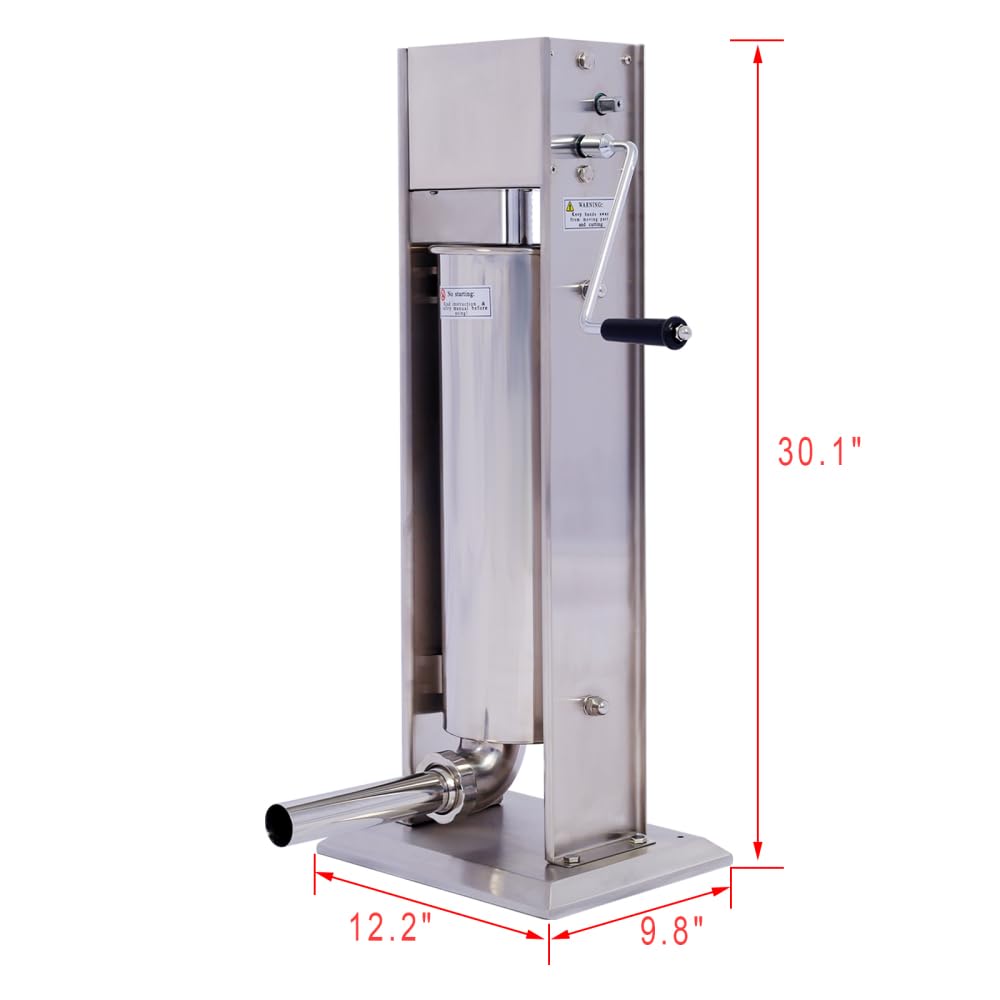 Vertical Stainless Steel Manual Sausage Stuffing Machine with 4 Filling Tubes N386362