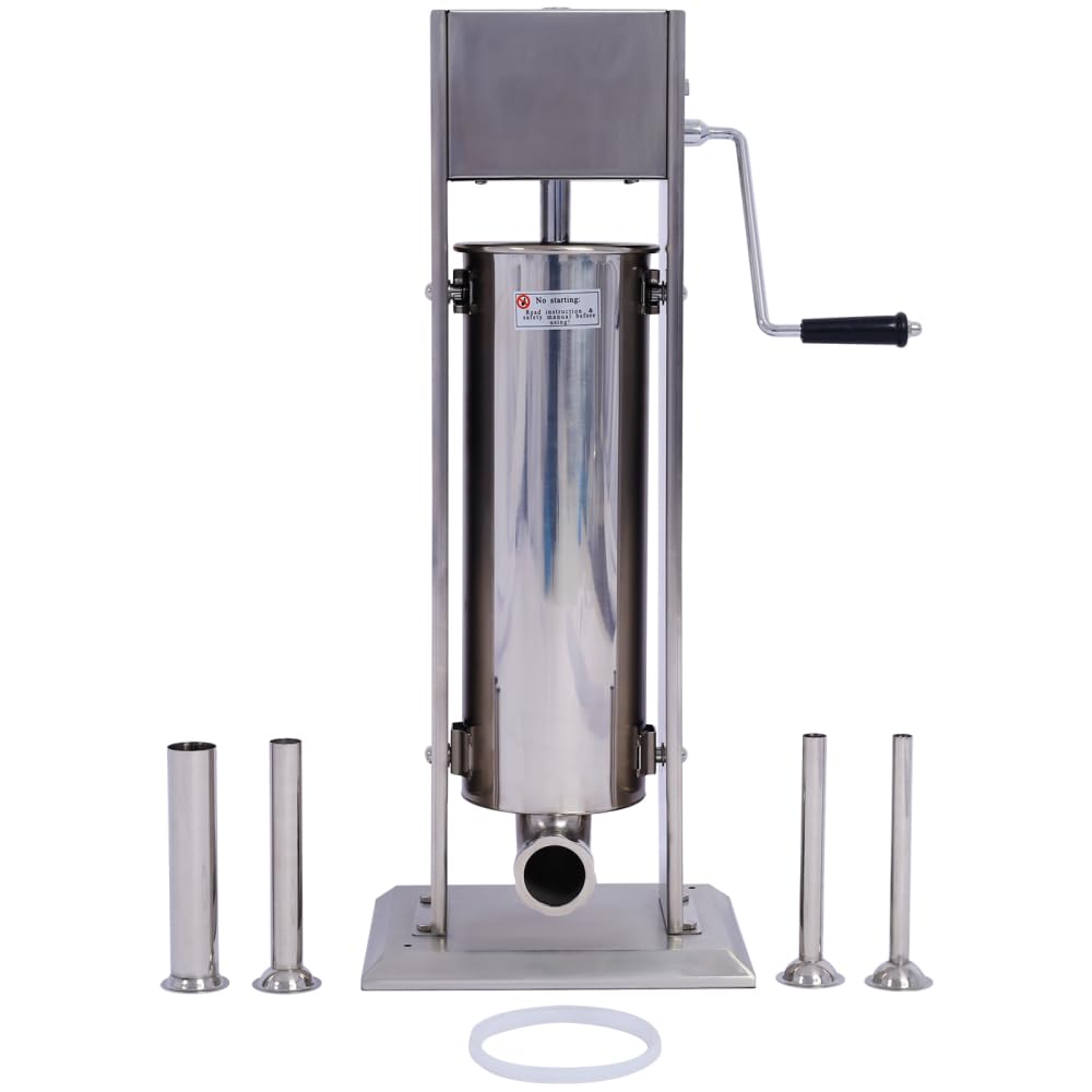 Vertical Stainless Steel Manual Sausage Stuffing Machine with 4 Filling Tubes N386362