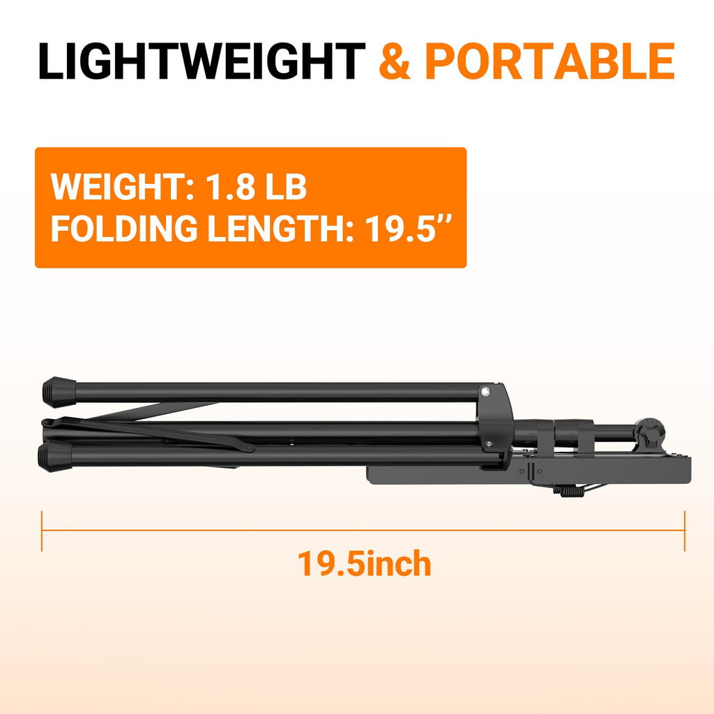 Black Portable Sheet Music Stand with Clamp and Carrying Bag M64851
