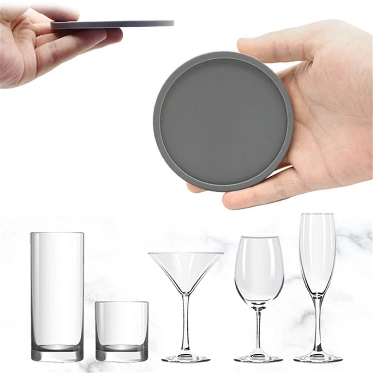 32 Pc Silicone Coasters T114