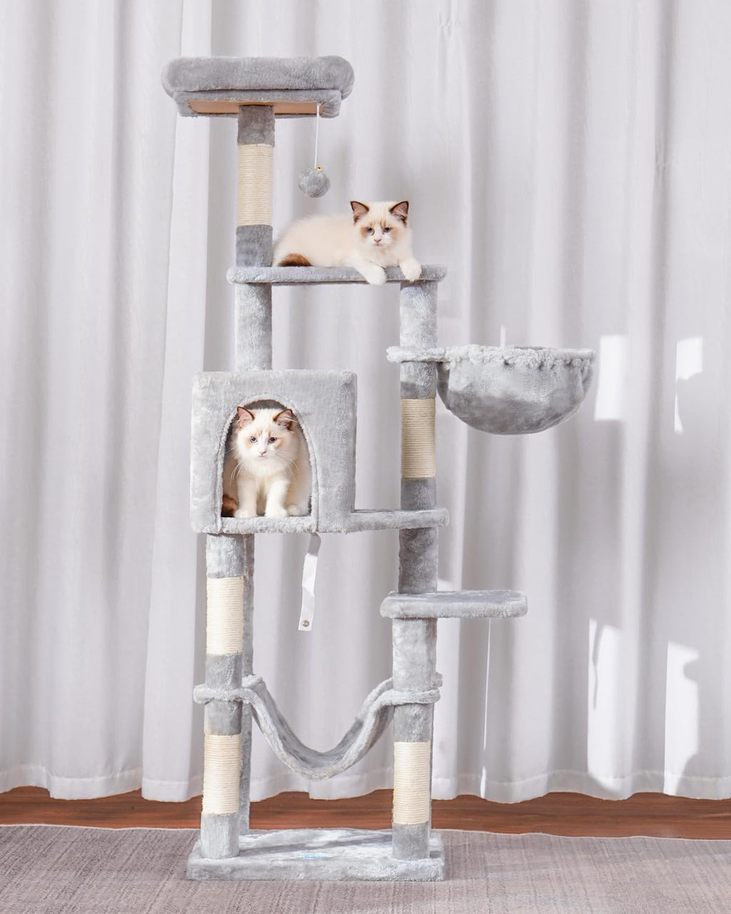 Cat Tree, Multi-Level Sisal Covered Scratching Posts H619497