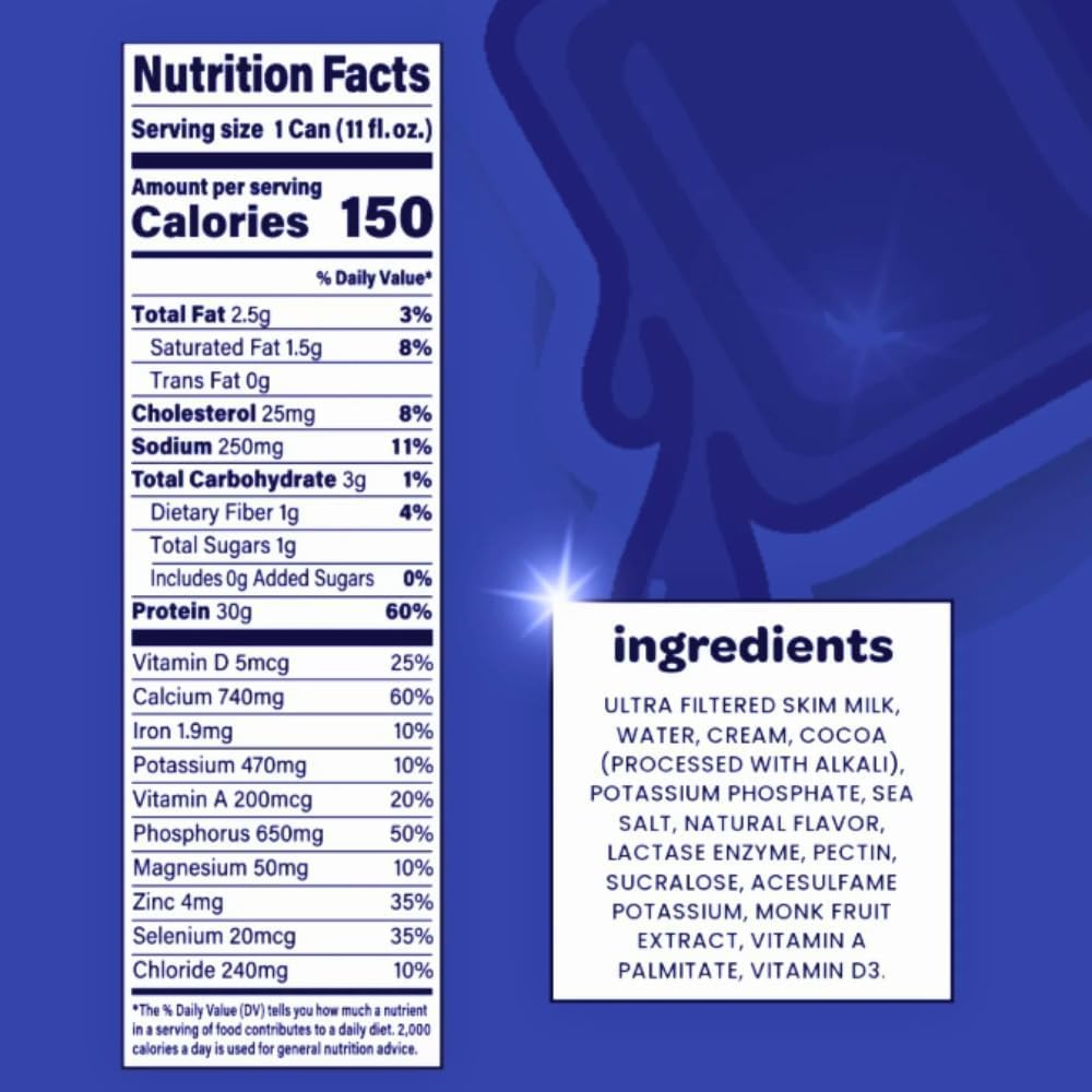12 Pack Protein Milk Shake, Chocolate & Strawberry, 30g Protein, 11 Fl Oz H896
