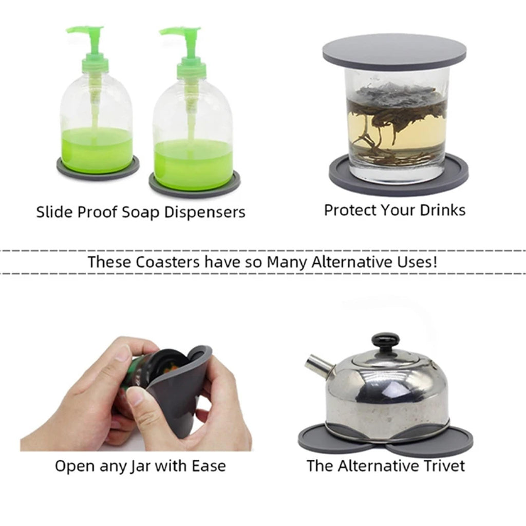 32 Pc Silicone Coasters T114