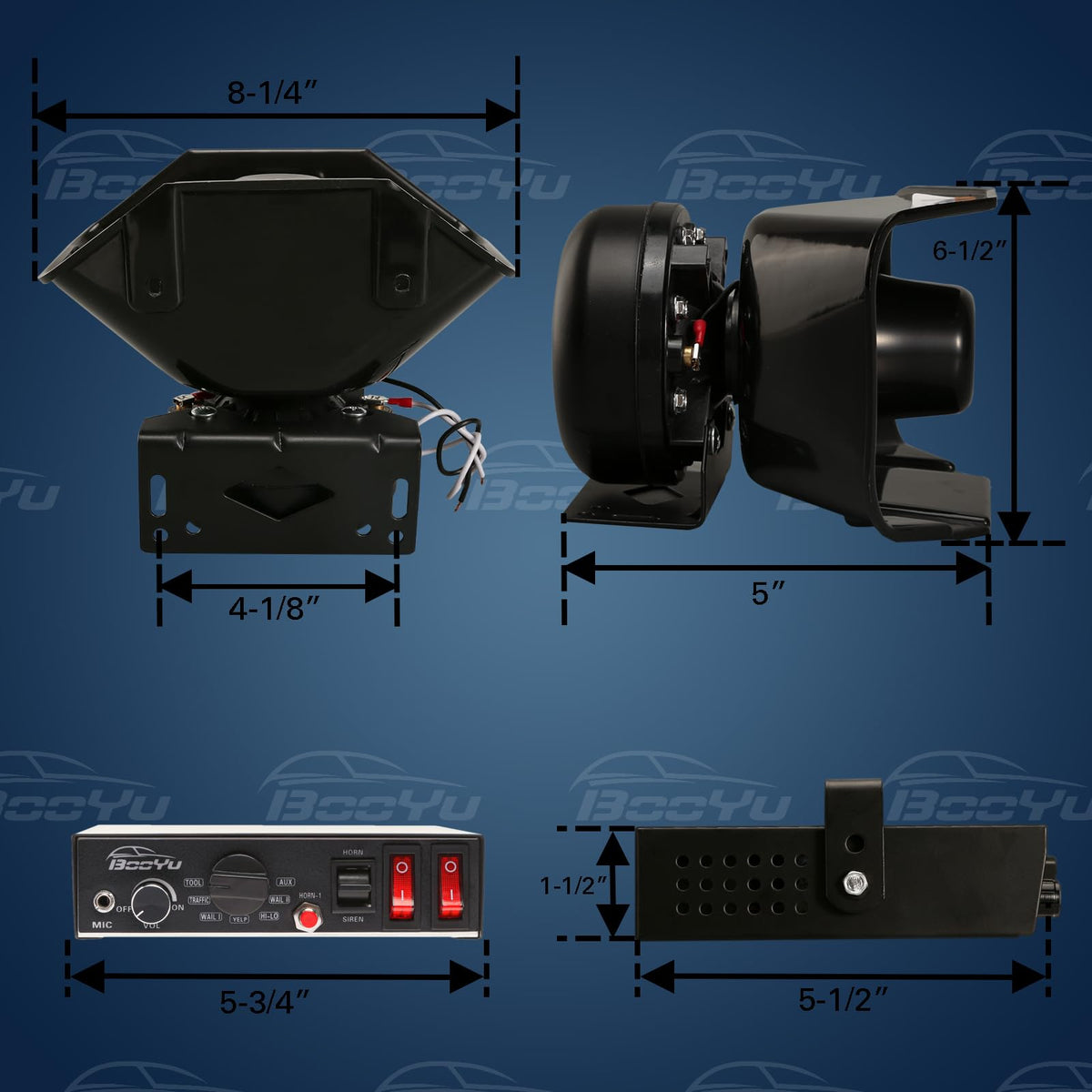 12V 400W Warning Emergency Siren PA System U767387