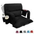 Black 25" Wide Stadium Seat with Back Support F398