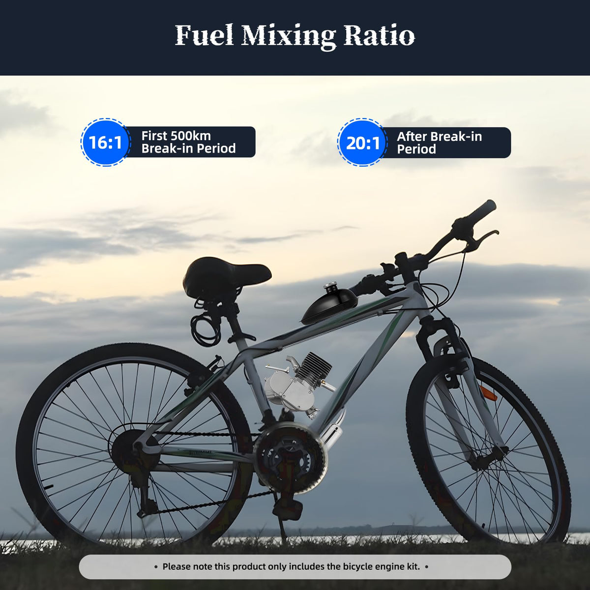 100CC 2 Stroke Bicycle Engine Kit with CDI Ignition and 36-Tooth Sprocket I34457