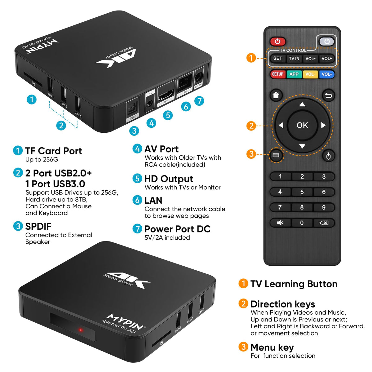 4K MP4 Media Player Y570