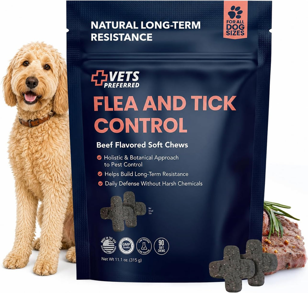 Chewable Flea and Tick Prevention for Dogs 90 Ct W273