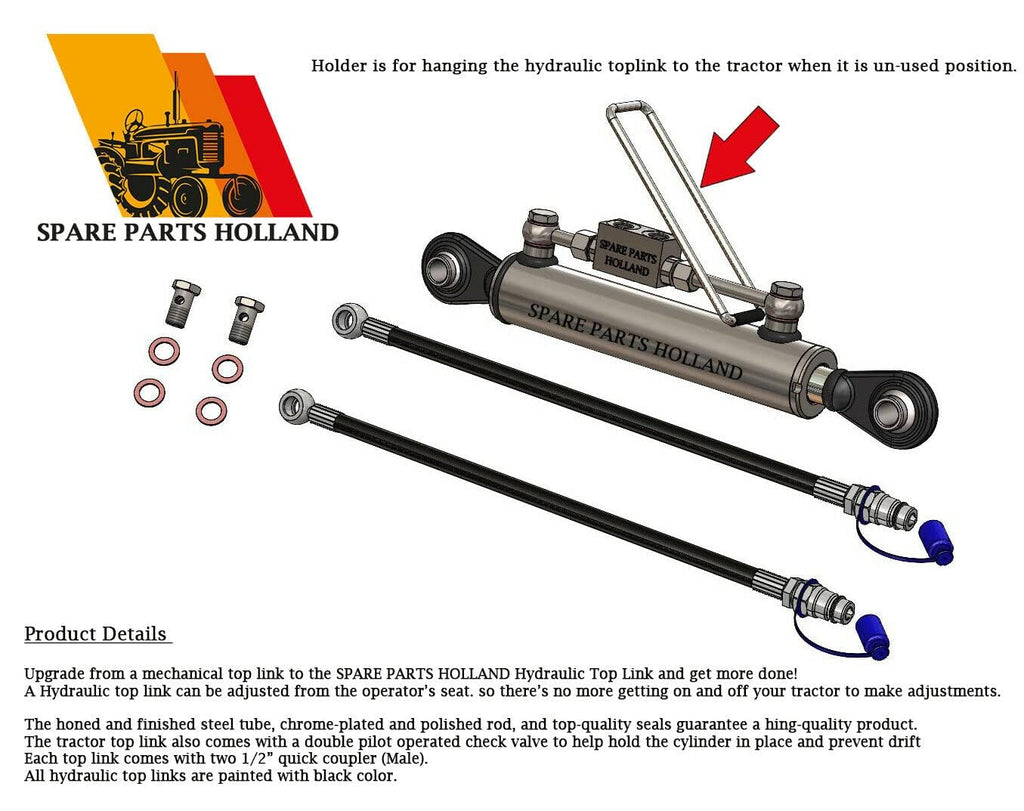 Hydraulic Top Link Cat 1-1 with Locking Block A22743