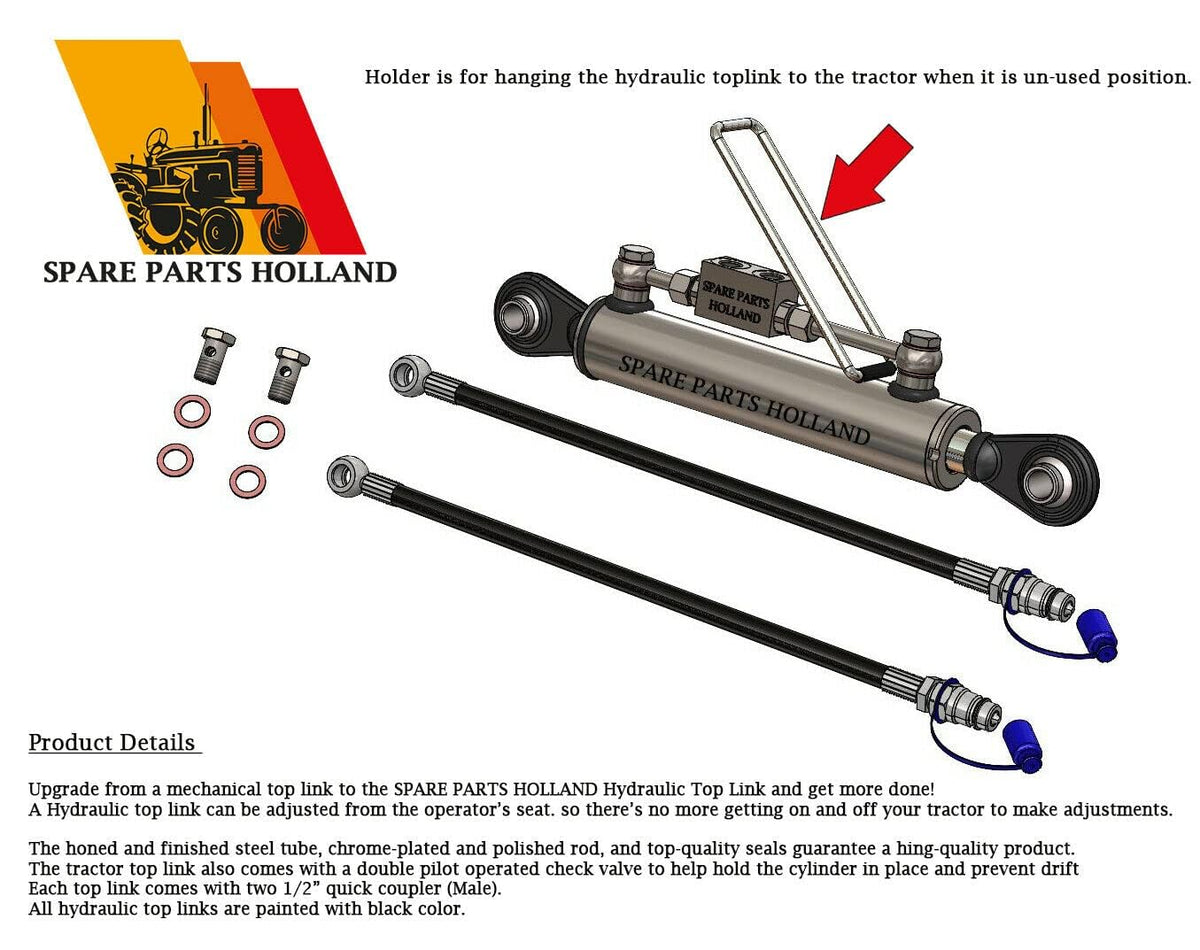 Hydraulic Top Link Cat 1-1 with Locking Block A22743