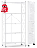 70.7" H 5 Tier Metal Storage Shelves on Wheels W25642
