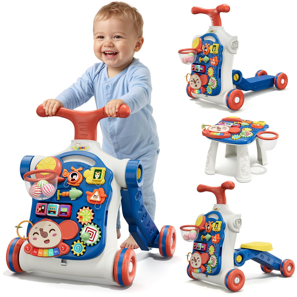 Blue 5 in 1 Baby Push Walker R7557
