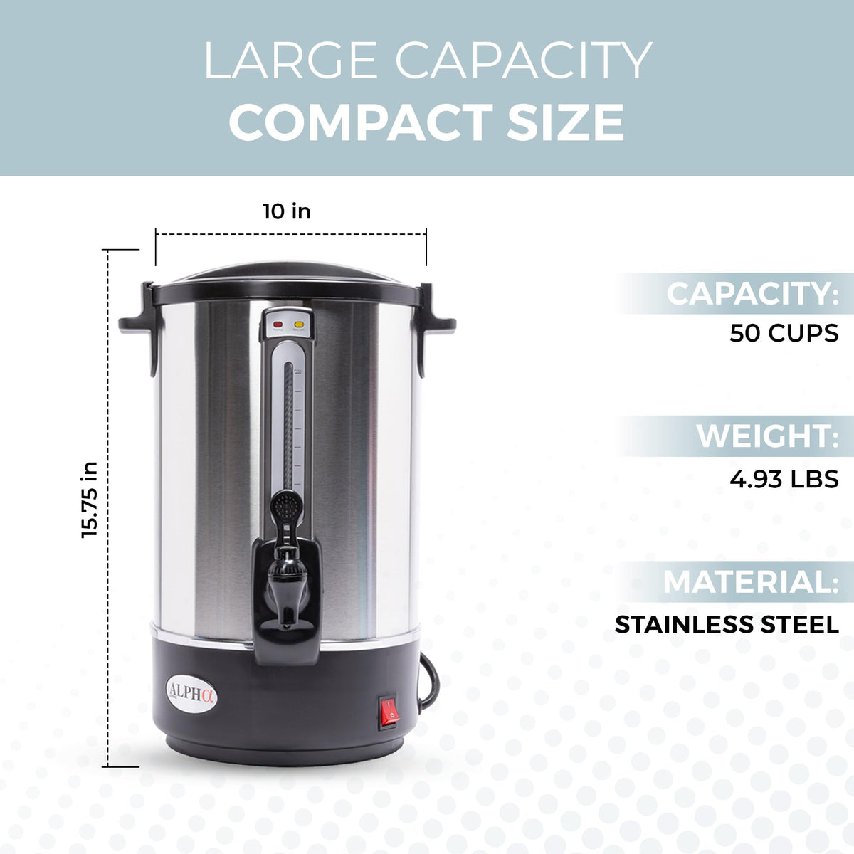 8L Stainless Steel Electric Coffee Urn D87135
