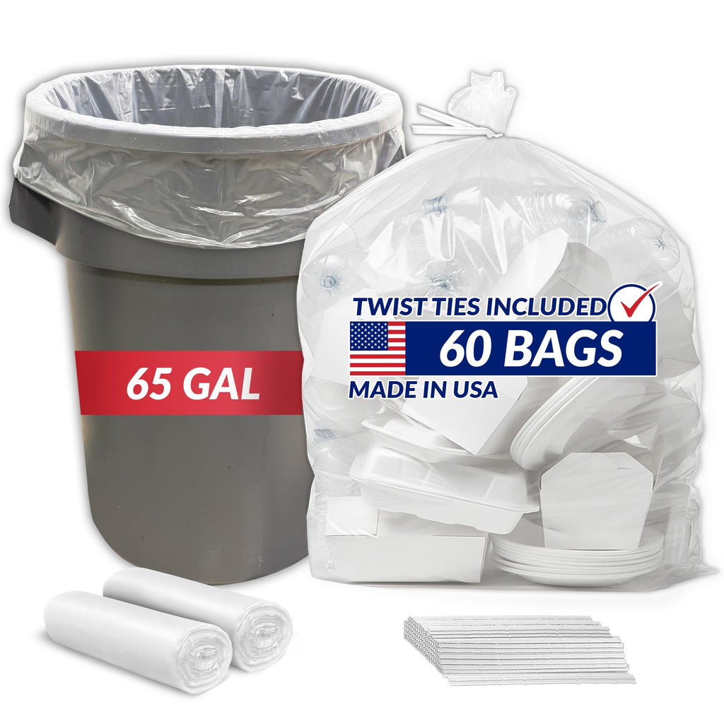 65 Gallon Heavy Duty Trash Bags F933