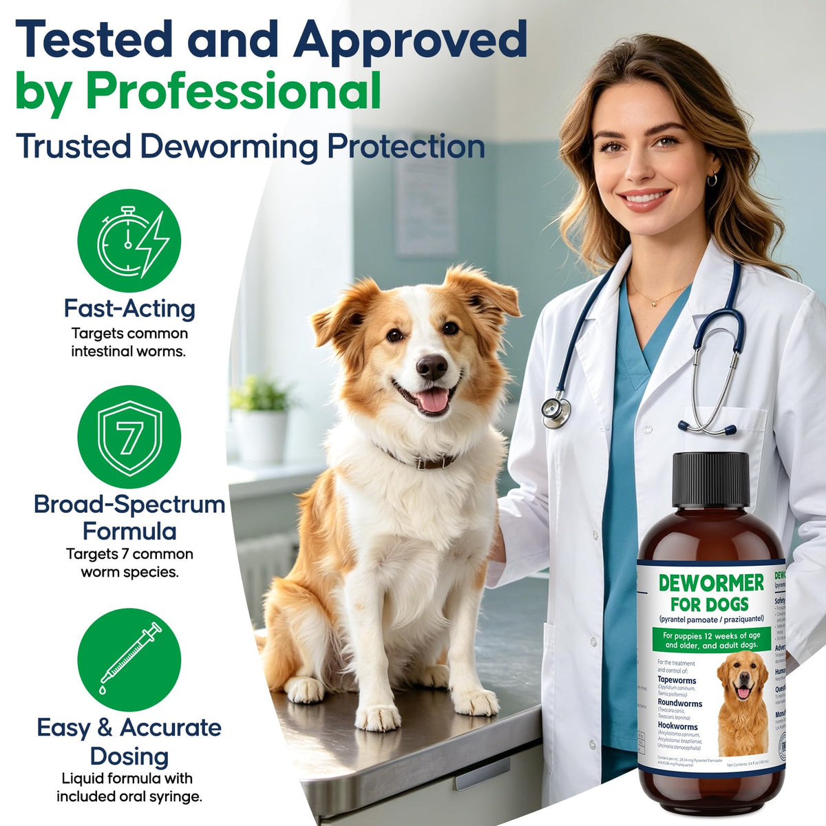 Dog Wormer Oral Liquid Treatment 100ml W56448