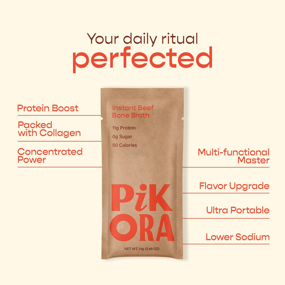Beef Bone Broth Instant Powdered Mix 3 Pack Y70334
