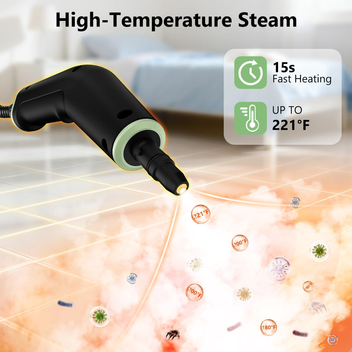 Portable Handheld Steam Cleaner with 16pcs Accessories U359088