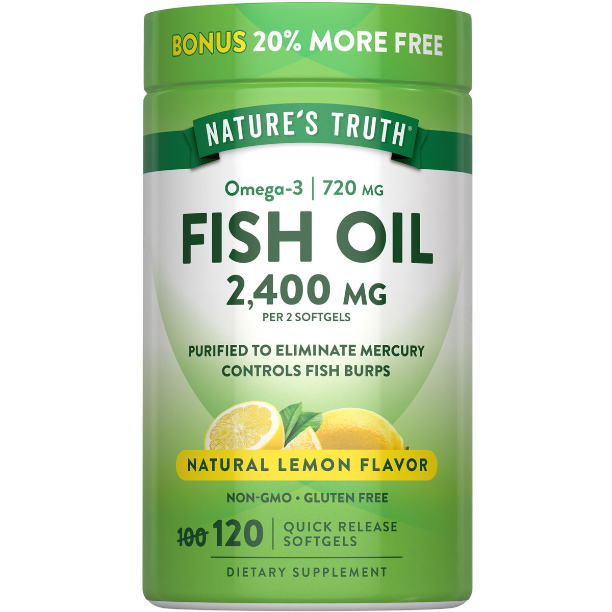 Fish Oil 2400mg 120 Softgels Q376