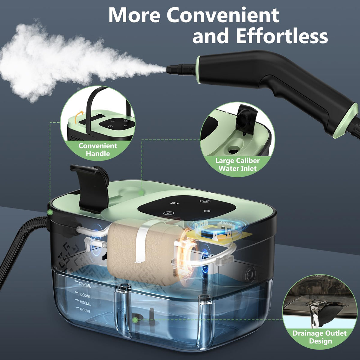 Portable Handheld Steam Cleaner with 16pcs Accessories U359088