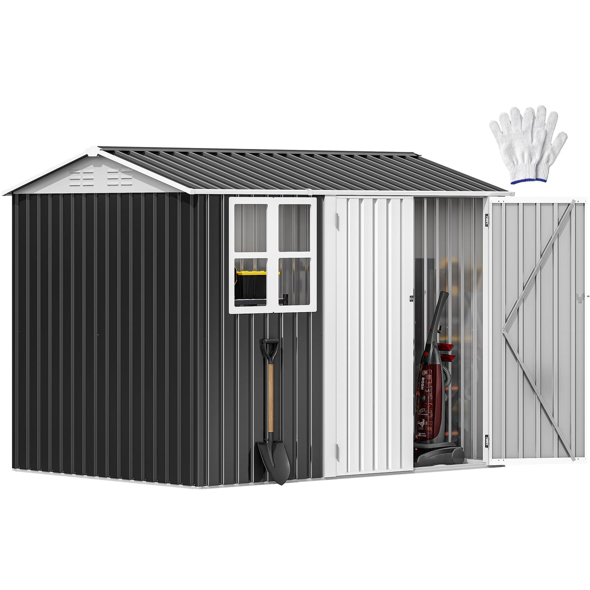 10' x 8' Waterproof Metal Outdoor Storage Shed G218420