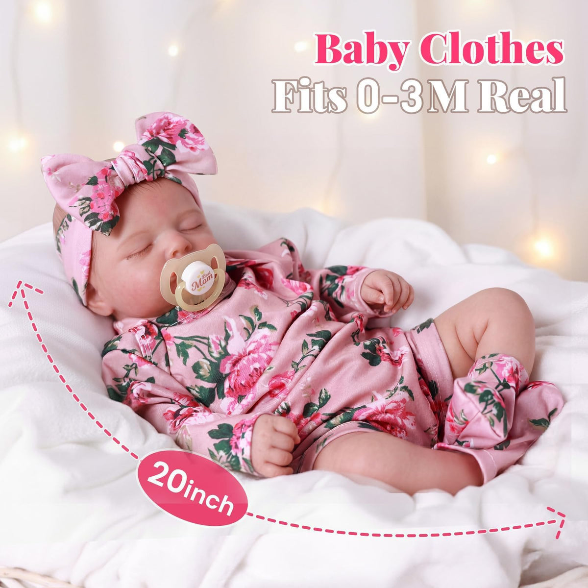 20-Inch Lifelike Reborn Baby Doll Girl F178