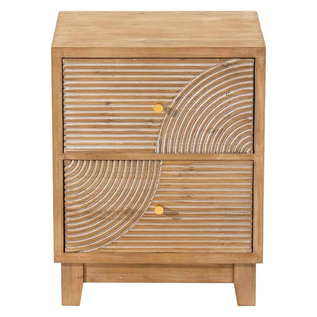 2 Drawer Wood Nightstand D12267