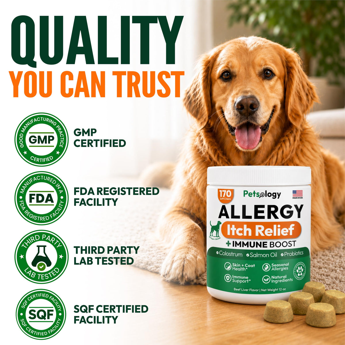 Dog Allergy Relief Chews 170 Count S594927