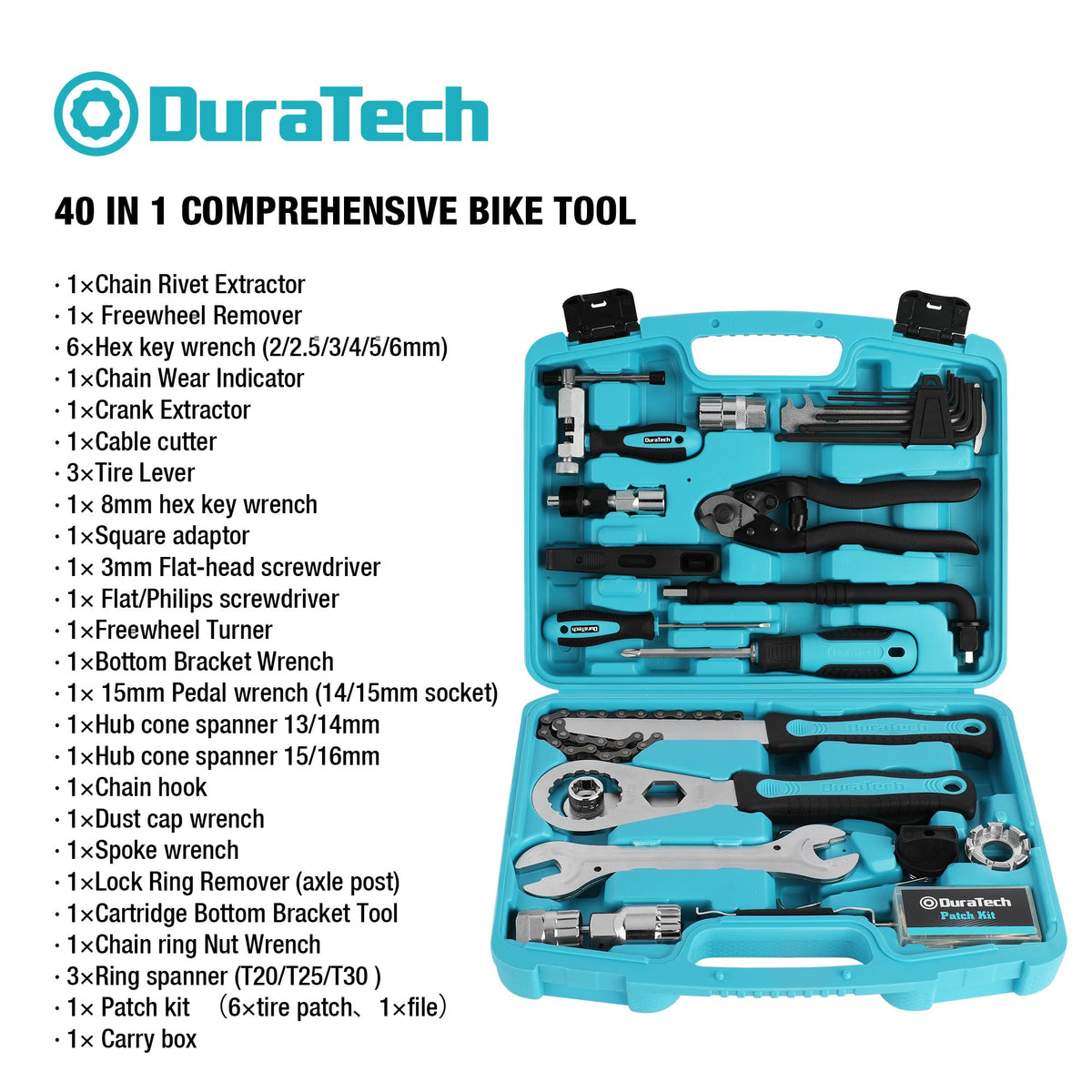 40PC Bike Repair Tool Kit with Carry Storage Case U2274