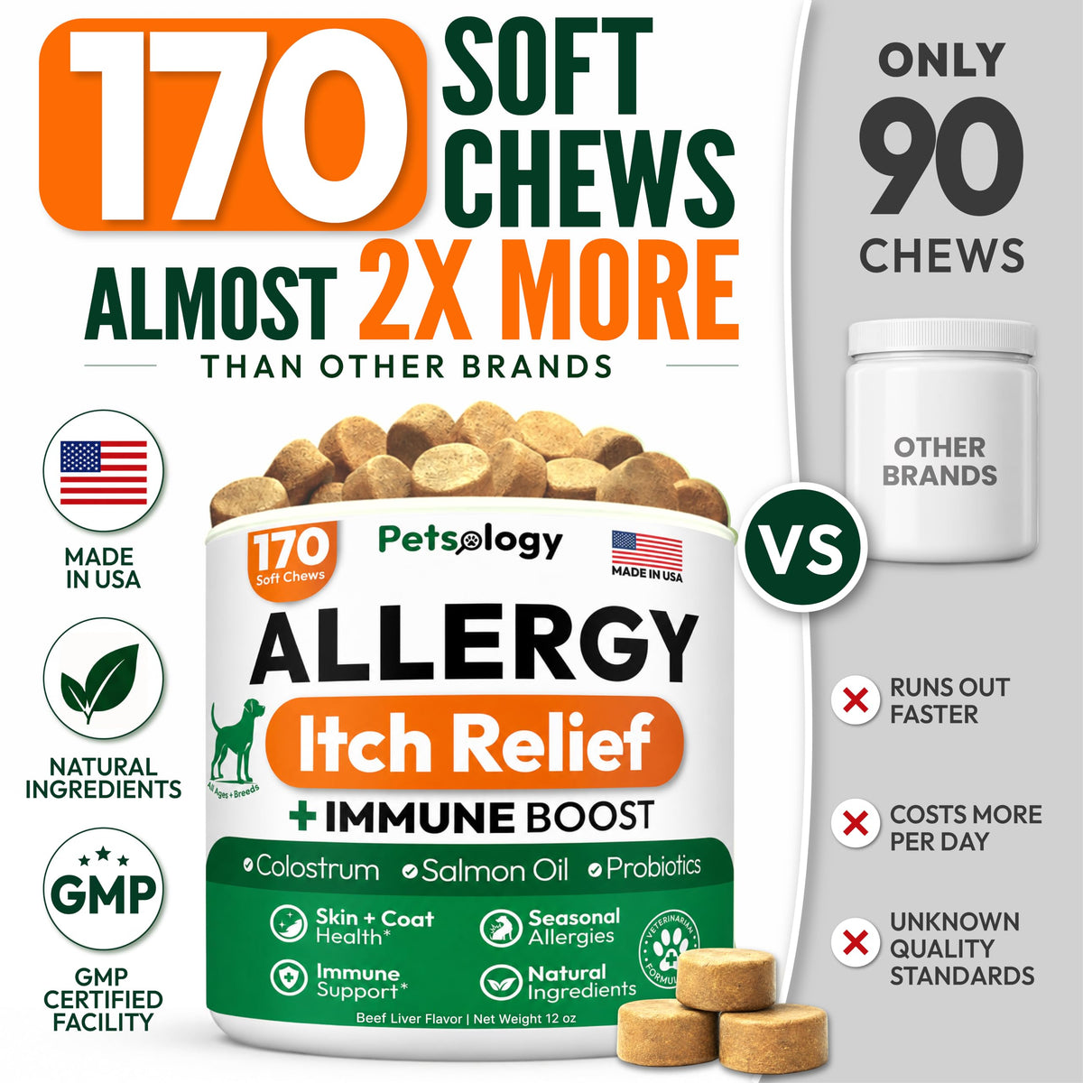 Dog Allergy Relief Chews 170 Count S594927