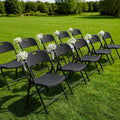 Black Plastic Folding Chair with Steel Frame K818