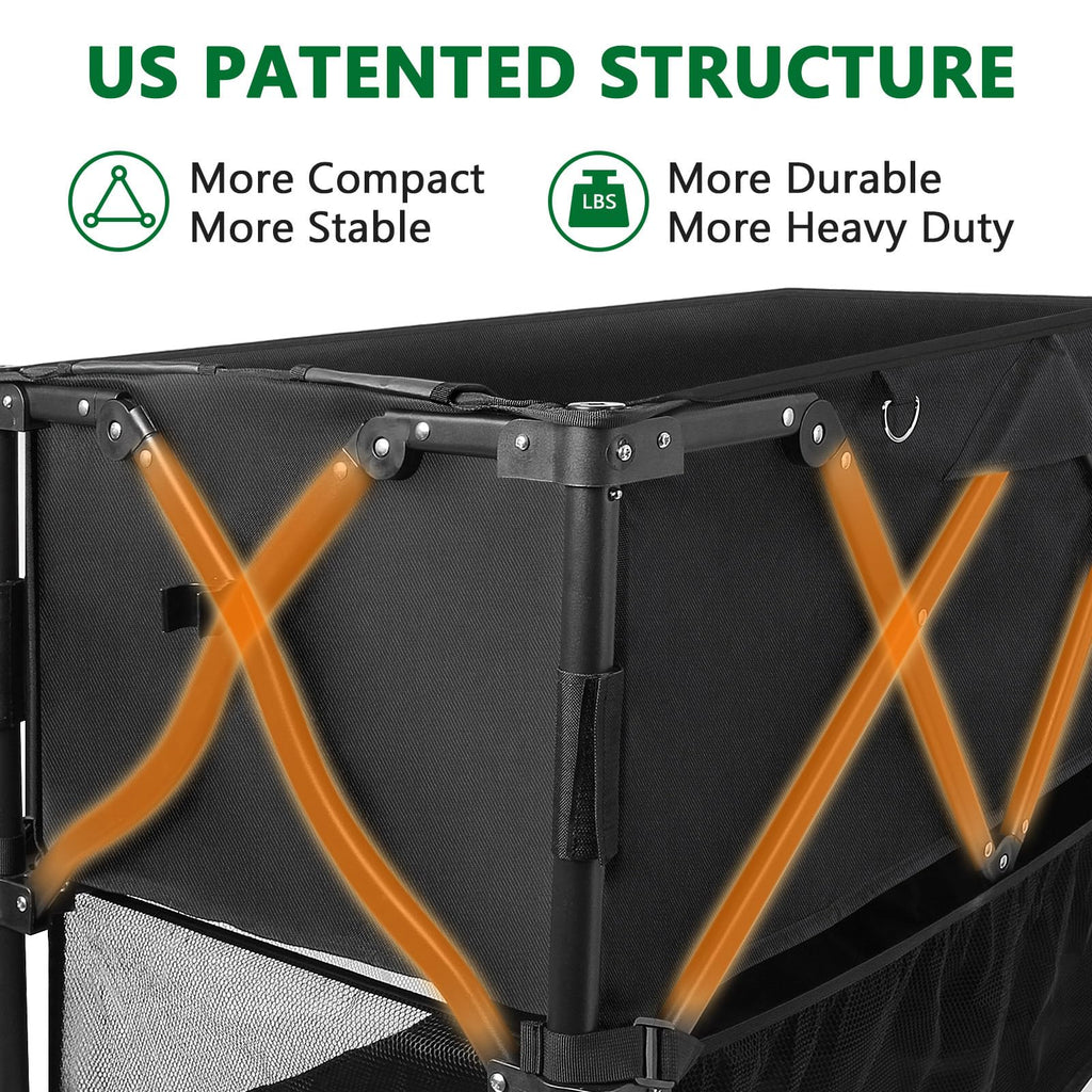 600lb Capacity 400L Collapsible Wagon D908