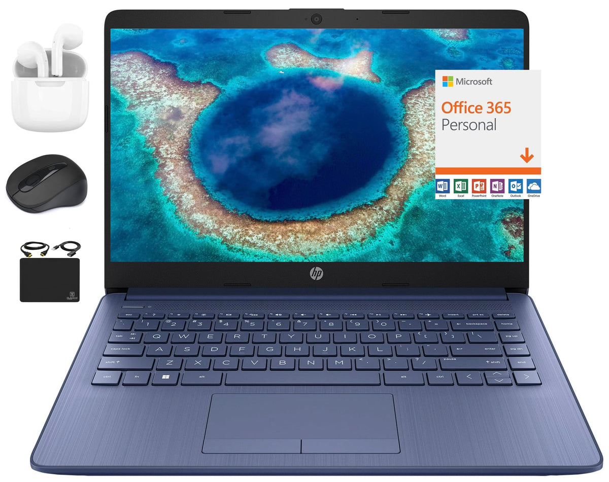 14" Ultral Light Thin Laptop, Quad-Core Intel Celeron, 16GB RAM, 564GB, Windows 11 S, Royal Blue P675560