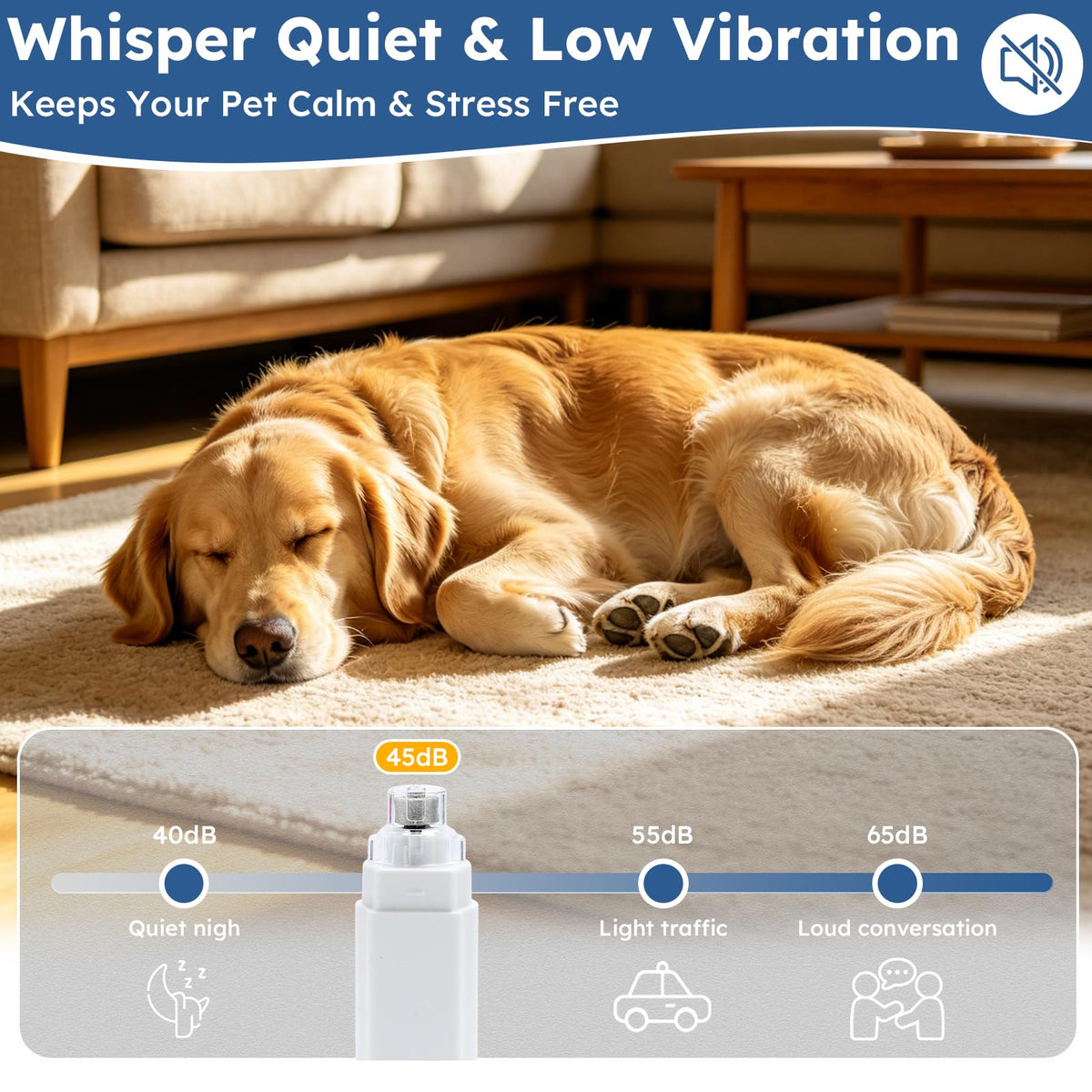5-Speed Dog Nail Grinder with 2 LED Lights K2367