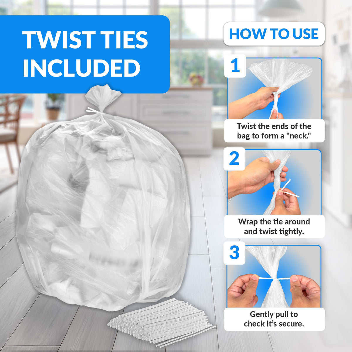65 Gallon Heavy Duty Trash Bags F933