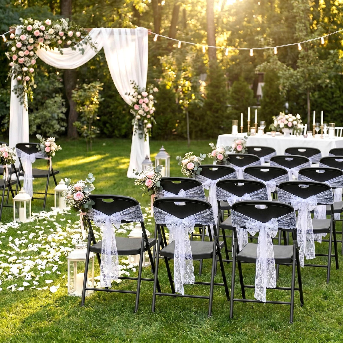 Black Plastic Folding Chair with Steel Frame K818