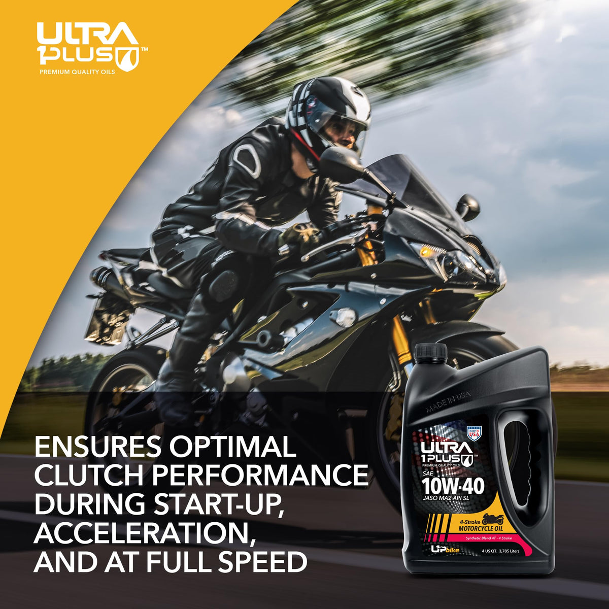 10W-40 Synthetic Blend Motorcycle Motor Oil 12 Quarts N469641