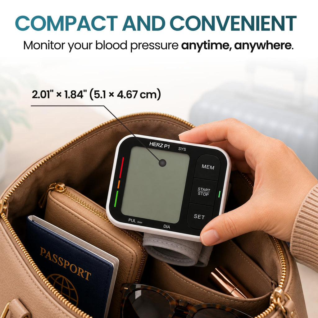 Wrist Blood Pressure Monitor with Large LCD Display and Adjustable Cuff D973131