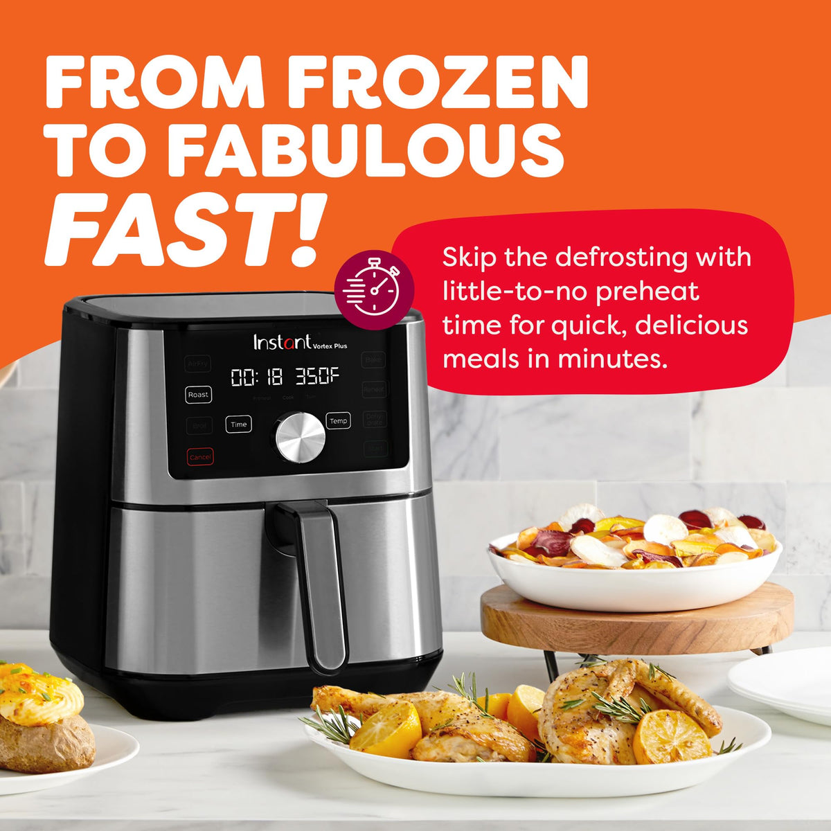 6-in-1 Stainless Steel Air Fryer J398365
