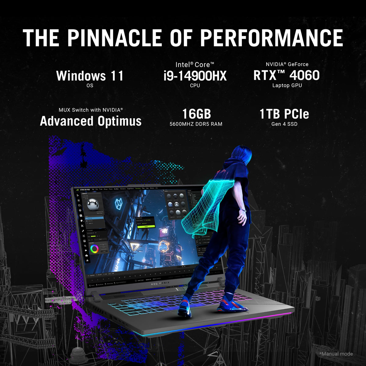 16” QHD 240Hz Gaming Laptop G404