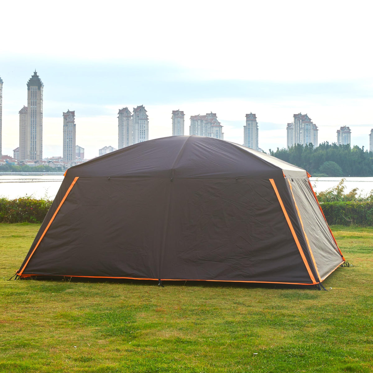 Extra Large 12-14 Person 2 Room Waterproof Double Layer Cabin Tent Z9845